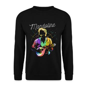 Perlende Mandoline Zupforchester - Unisex Pullover - Schwarz - Vorne - Alina (178cm) & Michal (187cm)