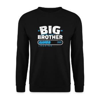 Großer Bruder 2022 Loading - Unisex Pullover - Schwarz - Vorne - Alina (178cm) & Michal (187cm)