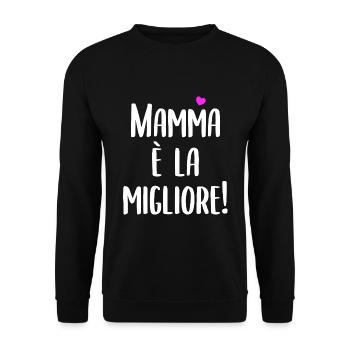 Mamma È La Migliore - Unisex Pullover - Schwarz - Vorne - Alina (178cm) & Michal (187cm)