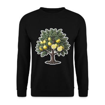 Zitronenbaum - Unisex Pullover - Schwarz - Vorne - Alina (178cm) & Michal (187cm)