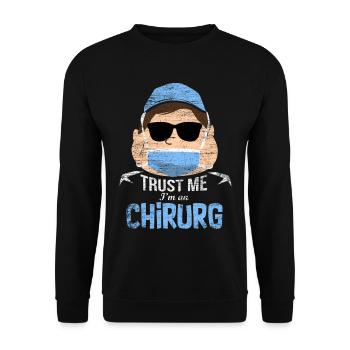 Präziser Chirurg Operationssaal - Unisex Pullover - Schwarz - Vorne - Alina (178cm) & Michal (187cm)