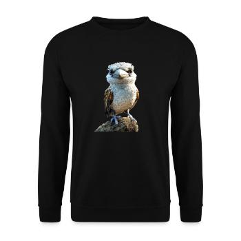 Kookaburra Jägerliest Lachender Hans Süßer Vogel - Unisex Pullover - Schwarz - Vorne - Alina (178cm) & Michal (187cm)