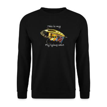 Das ist mein Fliegenbindehemd Ghost Fly No1 - Unisex Pullover - Schwarz - Vorne - Alina (178cm) & Michal (187cm)
