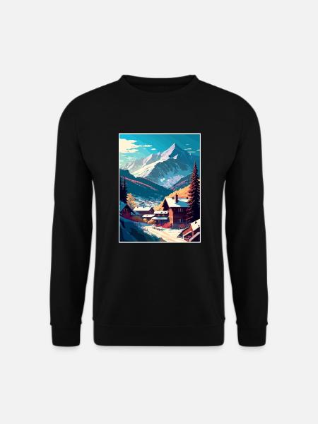 Seefeld Österreich Vintage Reiseposter WPA Souvenir - Unisex Pullover - Schwarz