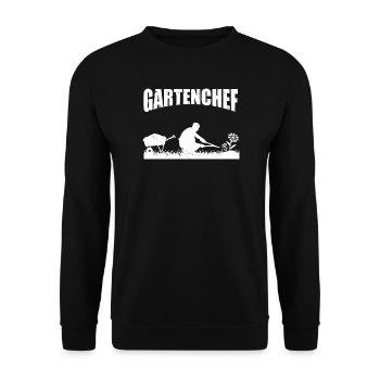Gartenchef Schwarz weiß Design Garten Pflanzen - Unisex Pullover - Schwarz - Vorne - Alina (178cm) & Michal (187cm)