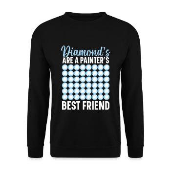 Diamantmalerei Handwerkszeug Diamantmaler - Unisex Pullover - Schwarz - Vorne - Alina (178cm) & Michal (187cm)