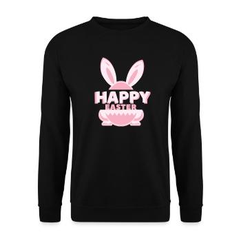 Frohe Ostern - Unisex Pullover - Schwarz - Vorne - Alina (178cm) & Michal (187cm)