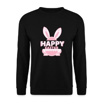 Frohe Ostern - Unisex Pullover - Schwarz - Vorne - Alina (178cm) & Michal (187cm)