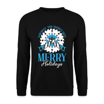 Keine Karies unter dem Mistelzweig Zahnärztliche W - Unisex Pullover - Schwarz - Vorne - Alina (178cm) & Michal (187cm)