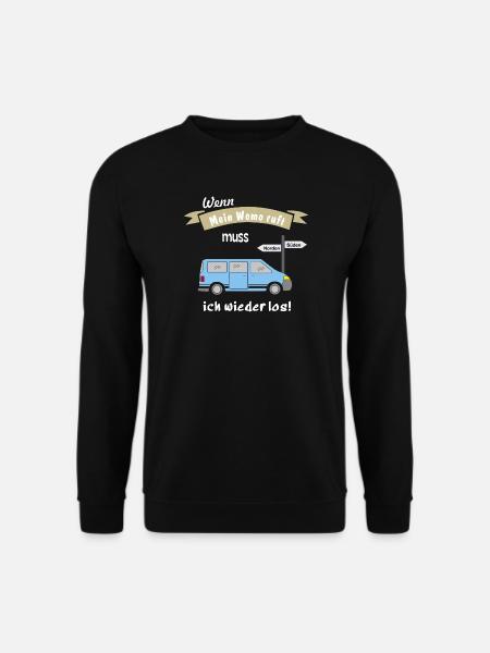 womo ruft campingbus - Unisex Pullover - Schwarz