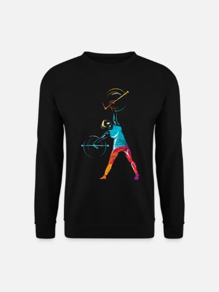 Schwungvolles Stabdrehen Majorette - Unisex Pullover - Schwarz
