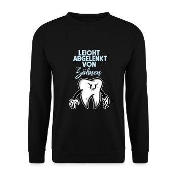Funkelnder Zahnarzt Behandlungsstuhl - Unisex Pullover - Schwarz - Vorne - Alina (178cm) & Michal (187cm)