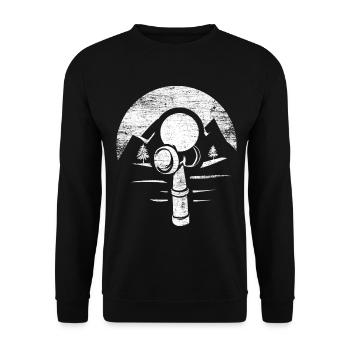 Kniffliges Kendama Wurfgeschick - Unisex Pullover - Schwarz - Vorne - Alina (178cm) & Michal (187cm)