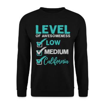 California USA Staat Amerika Reisen Kalifornier - Unisex Pullover - Schwarz - Vorne - Alina (178cm) & Michal (187cm)