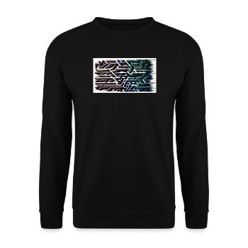 Graphik Print - Unisex Pullover - Schwarz - Vorne - Alina (178cm) & Michal (187cm)