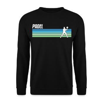 Padel Padelspieler Padeltennis Paddle Padeltrainer - Unisex Pullover - Schwarz - Vorne - Alina (178cm) & Michal (187cm)