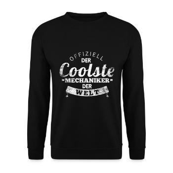 Pfiffiger Mechaniker Schraubenschlüssel - Unisex Pullover - Schwarz - Vorne - Alina (178cm) & Michal (187cm)