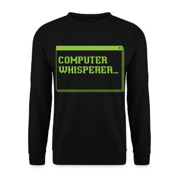 Computer Whisperer Information Technology - Unisex Pullover - Schwarz - Vorne - Alina (178cm) & Michal (187cm)