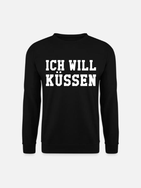 Ich will küssen - Unisex Pullover - Schwarz