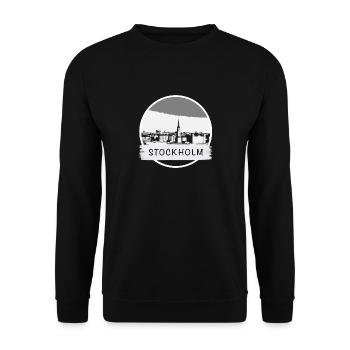 Stockholm City - Unisex Pullover - Schwarz - Vorne - Alina (178cm) & Michal (187cm)