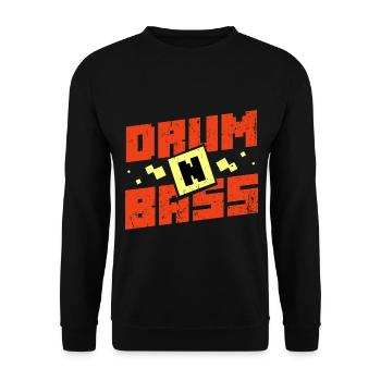 Druckvoller Bass Clubnacht Berlin - Unisex Pullover - Schwarz - Vorne - Alina (178cm) & Michal (187cm)