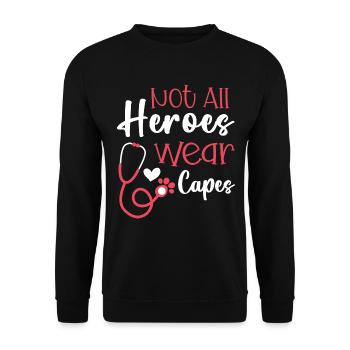Tierarzt Spruch Lustig Tierarzt Capes - Unisex Pullover - Schwarz - Vorne - Alina (178cm) & Michal (187cm)