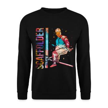 Wackerer Gerüstbauer Fassadenbau - Unisex Pullover - Schwarz - Vorne - Alina (178cm) & Michal (187cm)
