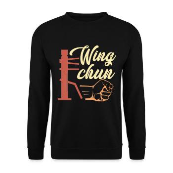 Wing Chun Geschenk - Unisex Pullover - Schwarz - Vorne - Alina (178cm) & Michal (187cm)