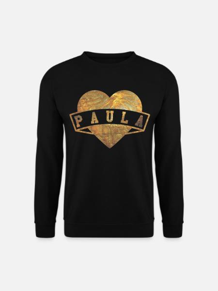 Paula Herzen Gold - Unisex Pullover - Schwarz