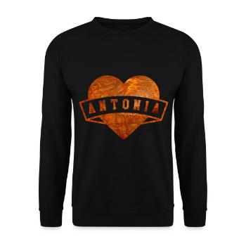 Antonia - Unisex Pullover - Schwarz - Vorne - Alina (178cm) & Michal (187cm)