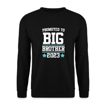 Befördert Zum Großen Bruder 2023 - Unisex Pullover - Schwarz - Vorne - Alina (178cm) & Michal (187cm)