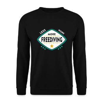 Freitauchen Tauchen - Unisex Pullover - Schwarz - Vorne - Alina (178cm) & Michal (187cm)