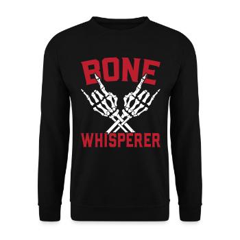 Knochenflüsterer Anthropologie Anthropologe Fossil - Unisex Pullover - Schwarz - Vorne - Alina (178cm) & Michal (187cm)