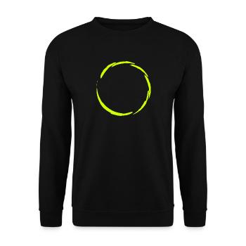 Kreis Symbol Gelb - Unisex Pullover - Schwarz - Vorne - Alina (178cm) & Michal (187cm)