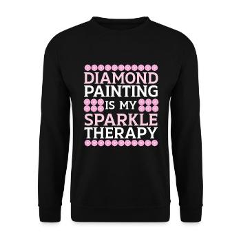 Diamantmalerei Handwerkszeug Diamantmaler - Unisex Pullover - Schwarz - Vorne - Alina (178cm) & Michal (187cm)