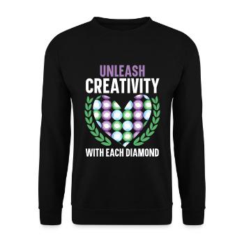 Diamantmalerei Handwerkszeug Diamantmaler - Unisex Pullover - Schwarz - Vorne - Alina (178cm) & Michal (187cm)