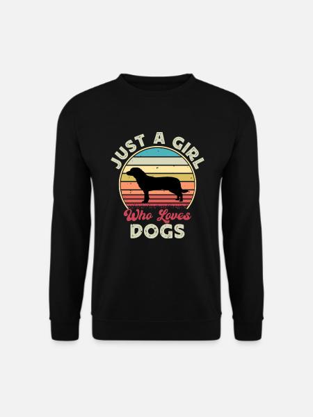 Entlebucher Sennenhund Silhouette Retro Sunset - Unisex Pullover - Schwarz