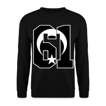Trabzon 61 Türkei Flagge - Unisex Pullover - Schwarz - Vorne - Alina (178cm) & Michal (187cm)
