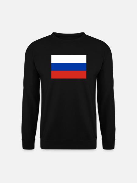 Russland – Trikolore, Flagge weiß-blau-rot - Unisex Pullover - Schwarz