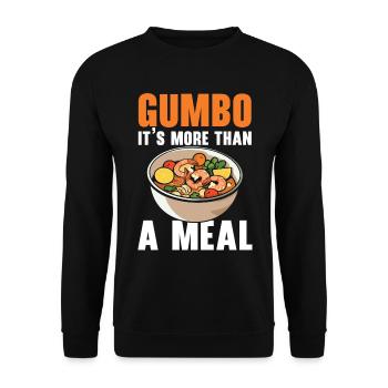 Gumbo-Liebhaber Foodie Louisiana Essen Cajun-Küche - Unisex Pullover - Schwarz - Vorne - Alina (178cm) & Michal (187cm)