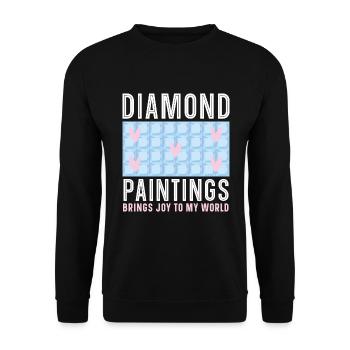 Diamantmalerei Handwerkszeug Diamantmaler - Unisex Pullover - Schwarz - Vorne - Alina (178cm) & Michal (187cm)