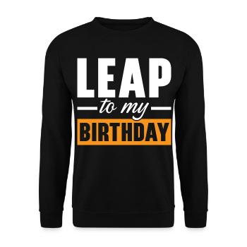Happy Birthday Schaltjahr 29. Februar Schalttag - Unisex Pullover - Schwarz - Vorne - Alina (178cm) & Michal (187cm)