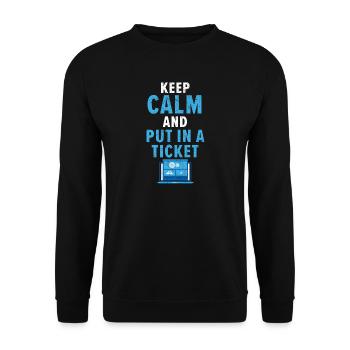 Technischer Support Behebt täglich Ihre selbstvers - Unisex Pullover - Schwarz - Vorne - Alina (178cm) & Michal (187cm)