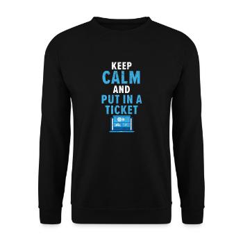 Technischer Support Behebt täglich Ihre selbstvers - Unisex Pullover - Schwarz - Vorne - Alina (178cm) & Michal (187cm)