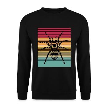 Nachtschwarze Tarantel Waldjägerin - Unisex Pullover - Schwarz - Vorne - Alina (178cm) & Michal (187cm)