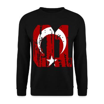 Adana 01 used Styl - Unisex Pullover - Schwarz - Vorne - Alina (178cm) & Michal (187cm)