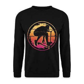 Scooter Stunt Roller Tricks Tretroller Stuntroller - Unisex Pullover - Schwarz - Vorne - Alina (178cm) & Michal (187cm)