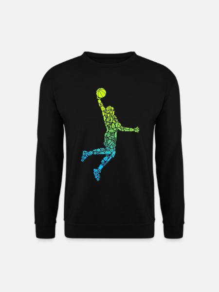 Basketballer Symbole Dunking Jungen Basketball - Unisex Pullover - Schwarz