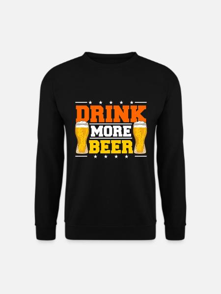 Bier Trinker Alkoholiker - Unisex Pullover - Schwarz