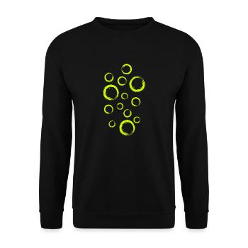 Viele Kreise Design Vektor Wasserblasen - Unisex Pullover - Schwarz - Vorne - Alina (178cm) & Michal (187cm)